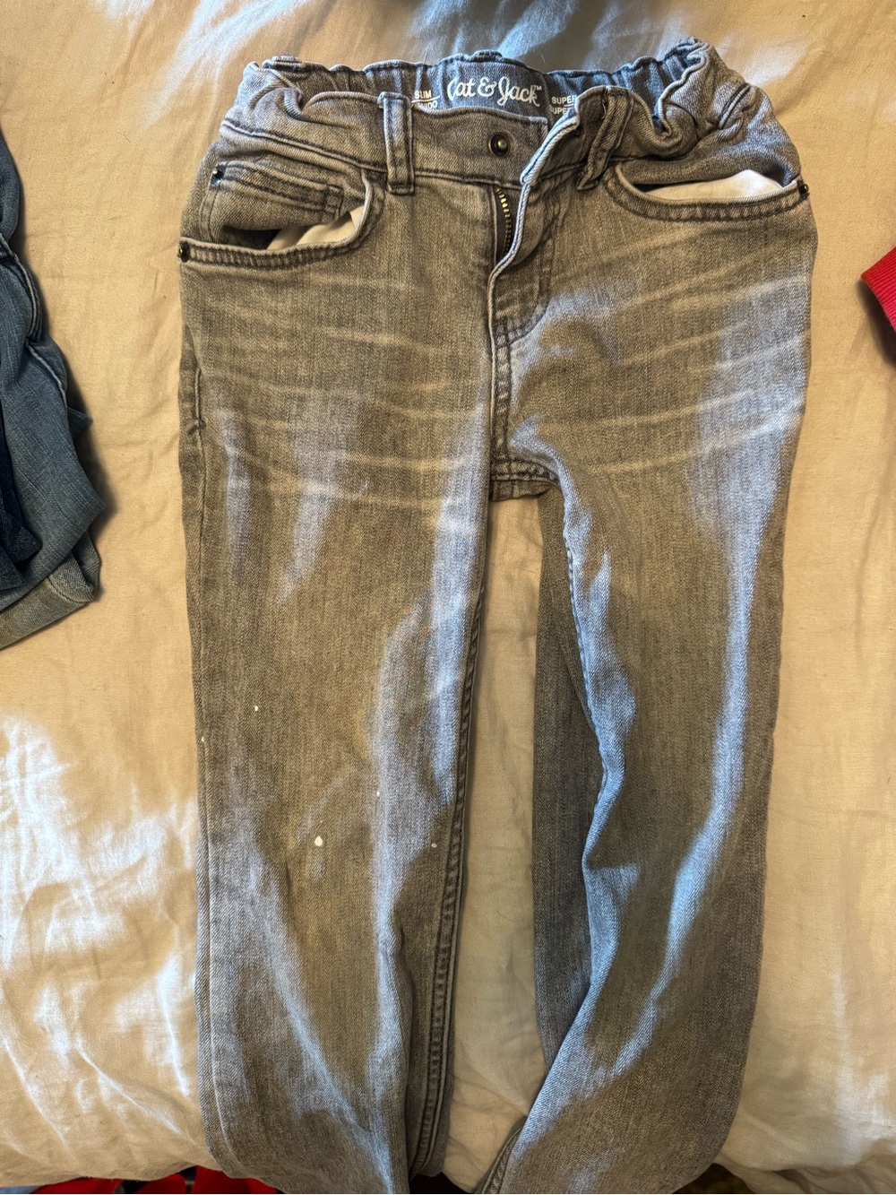 Cat & Jack Gray Slim super stretch Jeans